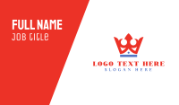 Red Ornament Crown Business Card Preview