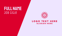 Leaf Petals Lettermark Business Card Preview