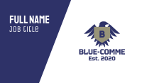 Blue Shield Bird Business Card Image Preview
