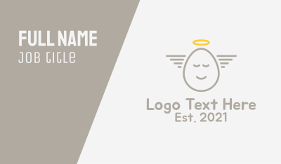 Angelic Egg Outline  Business Card Image Preview