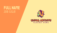 Graffiti Art Letter N Business Card Image Preview