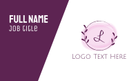 Watercolor Circle Letter Business Card Image Preview