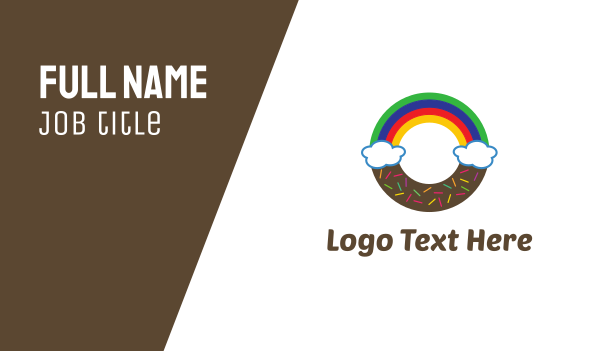 Rainbow Donut Business Card Design Image Preview