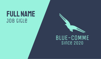 Blue Flying Bird Business Card Image Preview