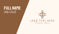 Brown Ornament Line Art Business Card Image Preview