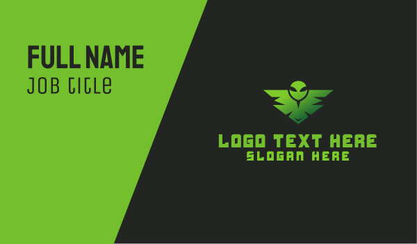 Green Alien Badge  Business Card Design Image Preview
