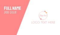 Love  Circle Business Card Image Preview