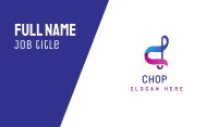 Blue Pink Musical Note Business Card Image Preview