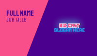 Glowing Gamer Futuristic Wordmark Business Card Image Preview
