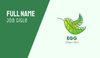 Green Leafy Bird Business Card Image Preview