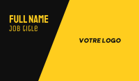 Yellow & Black Modern Business Card Image Preview