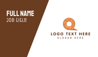 Donut Letter Q Business Card Design