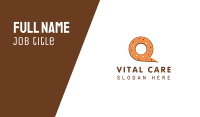 Donut Letter Q Business Card Design