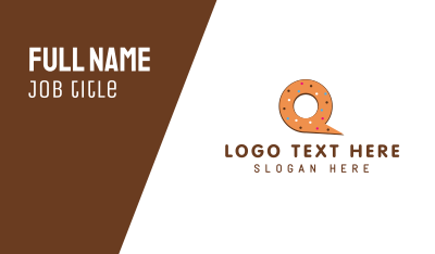 Donut Letter Q Business Card Image Preview