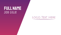 Elegant Purple Wordmark Business Card Design