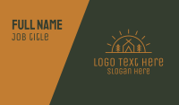 Camping Camp Tent Business Card Design