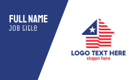 USA House Shape Business Card Image Preview