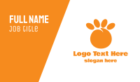 Orange Peach Paw Business Card Image Preview