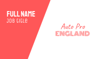 Red & White England Font Text Wordmark Business Card Image Preview