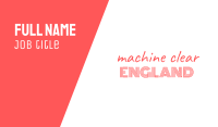 Red & White England Font Text Wordmark Business Card Image Preview