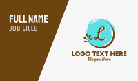 Organic Circle Badge Letter Business Card Image Preview