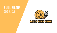 Yellow Shell Snail Business Card Image Preview