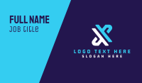Futuristic Tech Letter X Business Card Image Preview