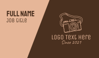 Brown Digital Camera Business Card Image Preview