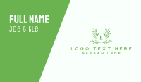 Green Foliage Letter Business Card Image Preview