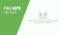 Green Foliage Letter Business Card Image Preview