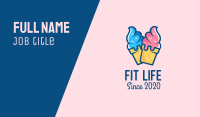 Pink Blue Ice Cream Business Card Image Preview