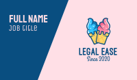 Pink Blue Ice Cream Business Card Image Preview