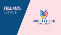 Pink Blue Ice Cream Business Card Preview