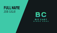 Neon Green Letter Business Card Image Preview