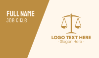 Attorney Lawyer Justice Scales Business Card Design