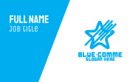 Sky Blue Star Business Card Image Preview