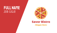 Hexagon Pizza Slices Business Card Image Preview