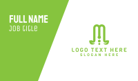 Green Vine M Business Card Design