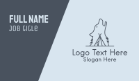Wolf Camp Tent Business Card Image Preview