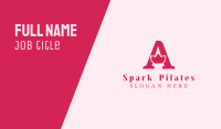 Pink Letter A Flower  Business Card Image Preview