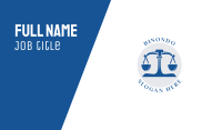 Blue Legal Lawyer Scales Business Card Image Preview