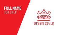 Red Chinese Nugget Business Card Image Preview