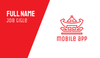 Red Chinese Nugget Business Card Image Preview