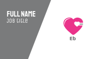 Pink Cardio Heart Business Card Image Preview