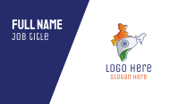 Modern India Outline Business Card Image Preview