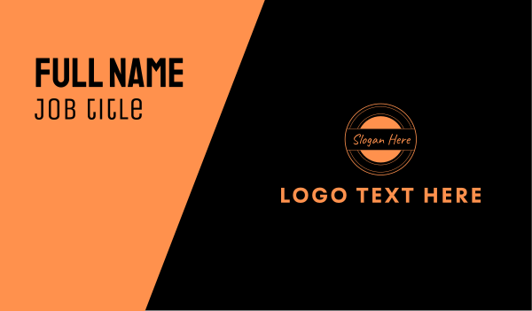 Orange Circle Business Card Design Image Preview