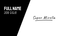Signature Wordmark Business Card Image Preview