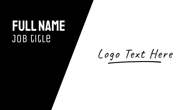 Signature Wordmark Business Card Design Image Preview