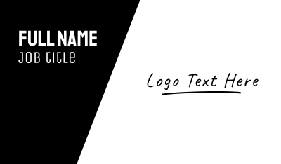 Signature Wordmark Business Card Image Preview