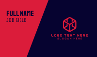 Red Cube Business Card Preview